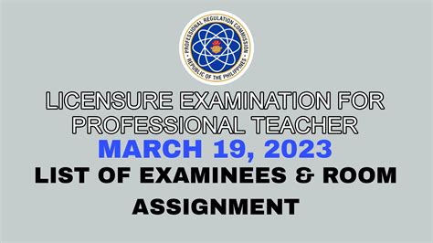 list of examinees for let march 2023